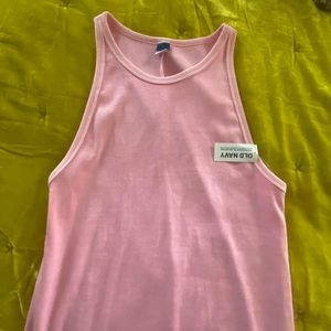 Pink Old Navy Midi Form Fitting Dress.